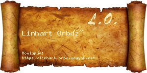 Linhart Orbó névjegykártya